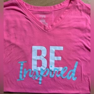 Danskin Now Hot Pink 'Be Inspired' Athletic Tee 2X